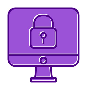 Beyaz arkaplanda asma kilit vektör çizimi