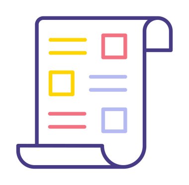 belge simgesi, vektör illüstrasyonu basit tasarım