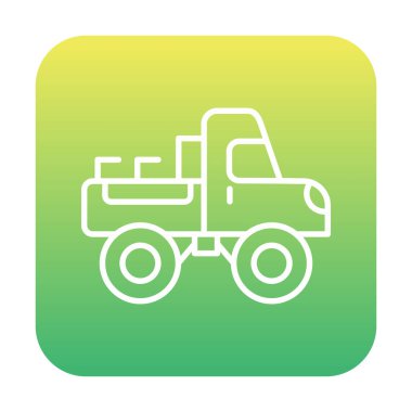 Canavar kamyon simgesi vektör illüstrasyonu