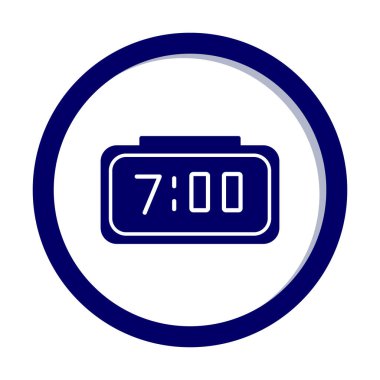 Dijital Saat simgesi. Vektör çizim