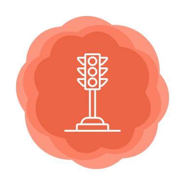 Trafik ışığı web simgesi illüstrasyonu