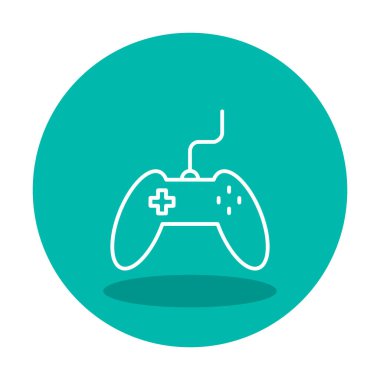 Basit bir oyun alanı simgesi, renkli kontrol simgesi. Vektör illüstrasyonu