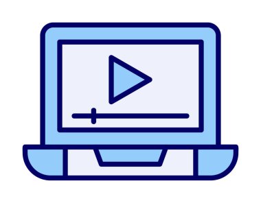 Video Ad simgesi vektör illüstrasyonu