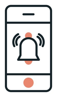 bildirim simgesi vektör illüstrasyonu. 