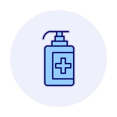 Bir dezenfektan şişesinin basit bir çizimi