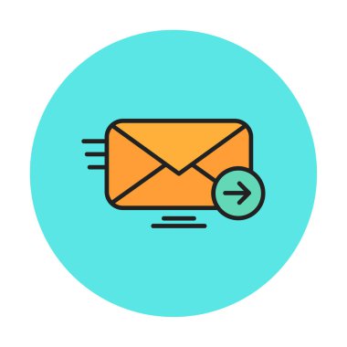 zarf, posta simgesi vektör illüstrasyonu