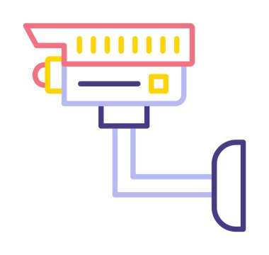 Basit bir CCTV kamera simgesi, vektör illüstrasyonu