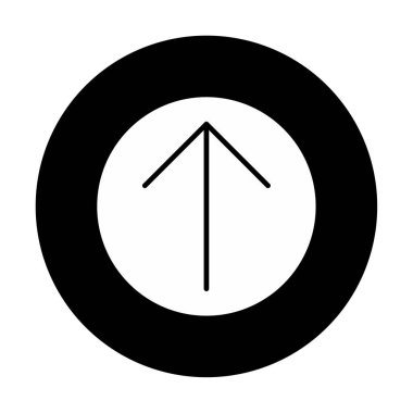 Yukarı ok simgesi, vektör illüstrasyonu, arayüz için düz tasarım 