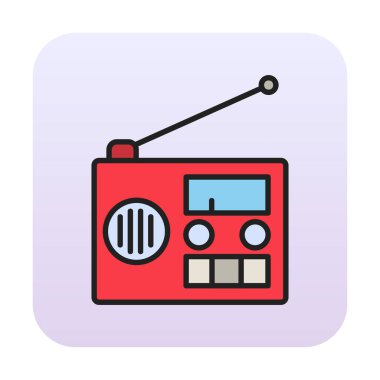  radyo simgesi vektör illüstrasyonu