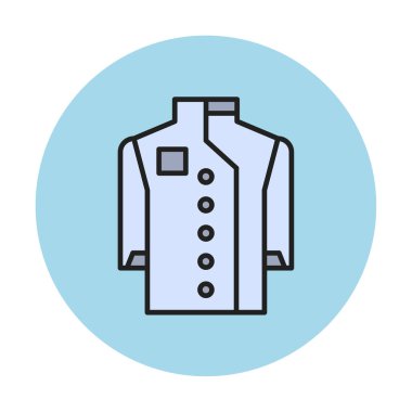 Chef Coat web simgesi, vektör illüstrasyonu