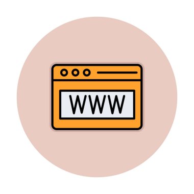 Web tarayıcı simgesi, vektör çizim