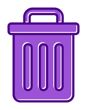 Çöp kutusu web simgesi, vektör illüstrasyonu