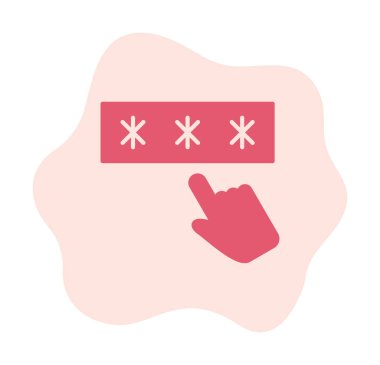 Parola web simgesi, vektör çizim