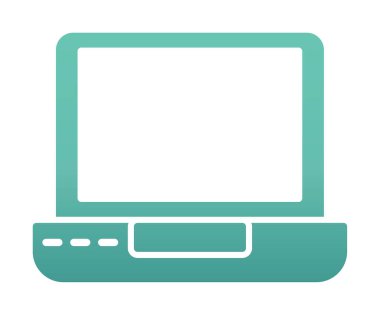 dizüstü bilgisayar simgesi, vektör illüstrasyonu basit tasarım 