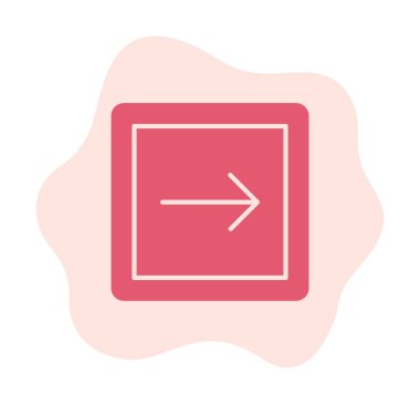 Sağ Ok simgesi, vektör illüstrasyonu basit tasarım