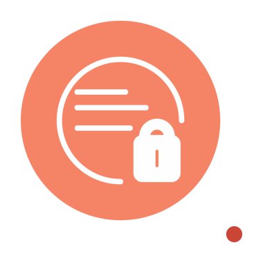 Asma kilit. Web simgesi basit illüstrasyon