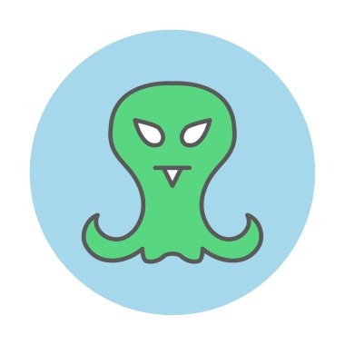 Sevimli uzaylı karakter Vektör illüstrasyonu