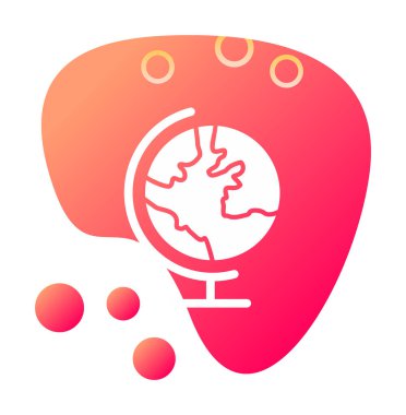 dünya simgesi, vektör illüstrasyonu basit tasarım