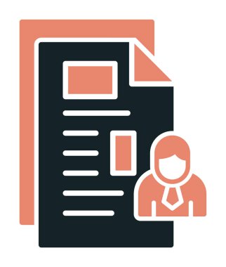 Beyaz arkaplanda istihdam ve iş özgeçmişi simgesi