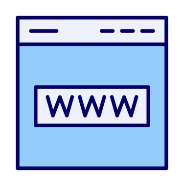 Basit web sitesi arayüzü simgesi, vektör illüstrasyonu