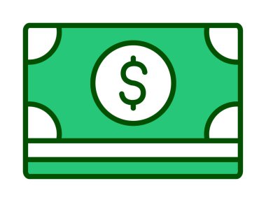 Basit ödeme finans simgesi, vektör illüstrasyonu