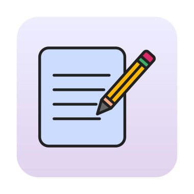 Kağıt Düzenleme. Web simgesi basit illüstrasyon