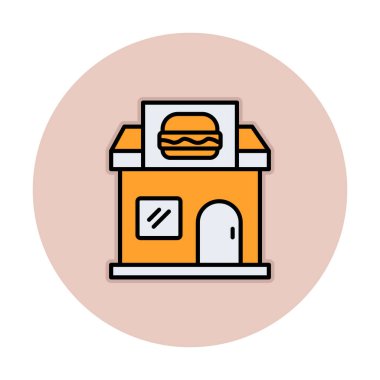  Gıda dükkanı web simgesi, vektör illüstrasyonu