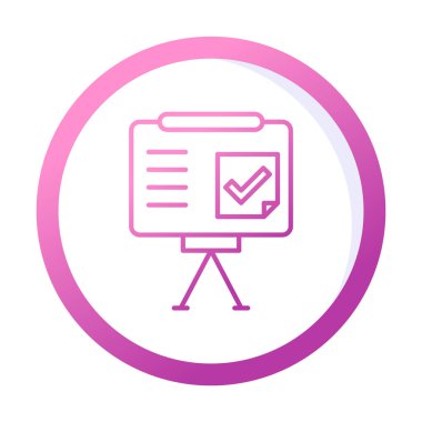 Beyaz arkaplan üzerindeki sunum tamamlanmış vektör illüstrasyonuName