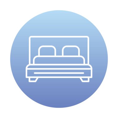 yastıklı yatak vektör simgesi modern basit tasarım