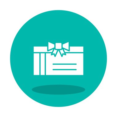 Basit hediye kartı simgesi, vektör illüstrasyonu