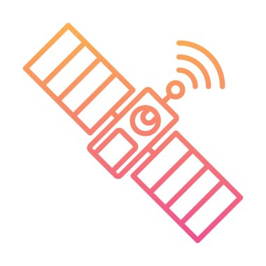 Uydu Simgesi, vektör illüstrasyonu