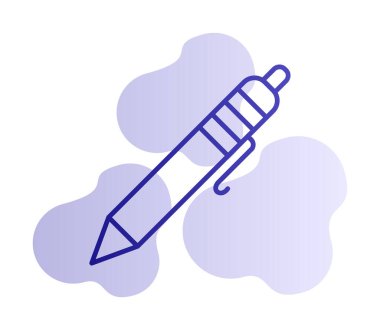 Tükenmez kalem simge vektör çizim 