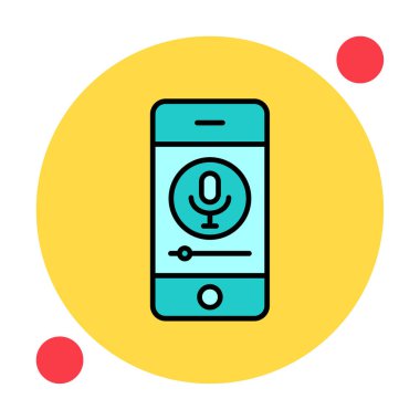 Web tasarımı için mobil kayıt vektör simgesi