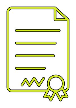 Beyaz arkaplanda diploma vektör illüstrasyonu