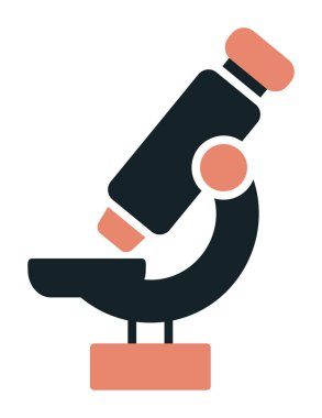 Mikroskop. Web simgesi basit illüstrasyon               