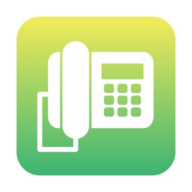 masa telefonu simgesi, vektör illüstrasyonu basit tasarım