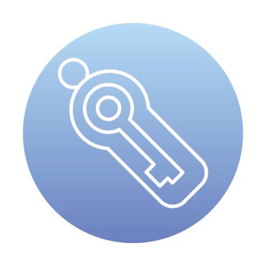 Anahtar sembolü web simgesi, vektör illüstrasyonu