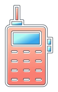 eski telefon simgesini, vektör çizim