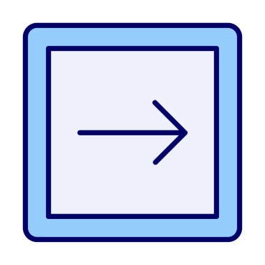 Sağ Ok simgesi, vektör illüstrasyonu basit tasarım