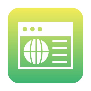 Basit web sitesi arayüzü simgesi, vektör illüstrasyonu