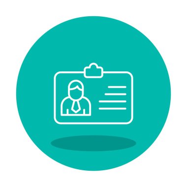 Ofis Giriş Kartı simgesinin vektör illüstrasyonu 