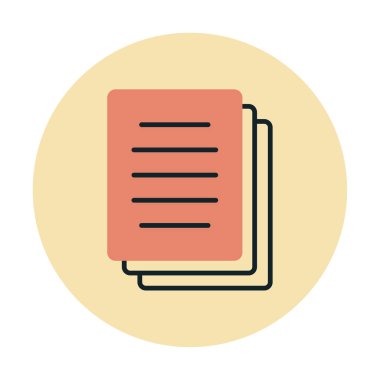 belge simgesi, vektör illüstrasyonu basit tasarım