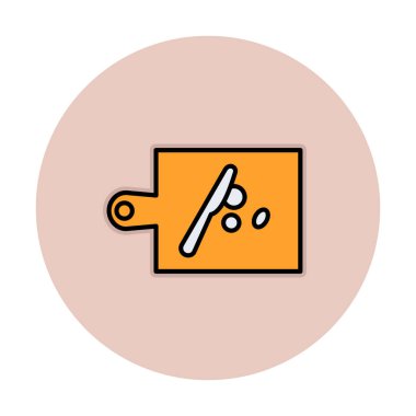 Kesme tahtası simgesi, vektör illüstrasyonu