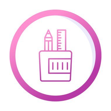 Kırtasiye web simgesi beyaz arkaplanda izole edildi