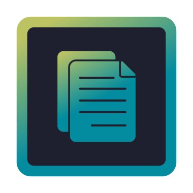 belge düz simgesi, vektör illüstrasyonu 