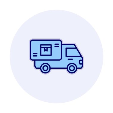 Vektör Tasarımı Teslimat Kamyonu Simgesi Biçimi