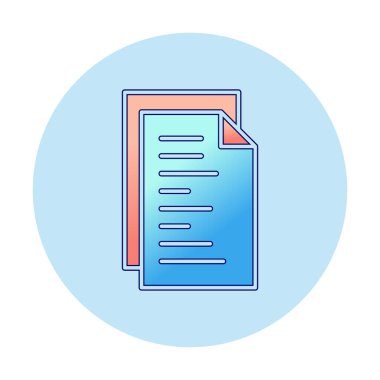 belge simgesi, vektör illüstrasyonu basit tasarım