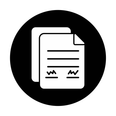 belge web simgesi vektör illüstrasyonu 