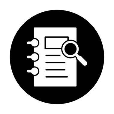 ofis kağıdı ve büyüteç