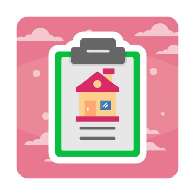 House Preview modern simgesinin vektör illüstrasyonu                          